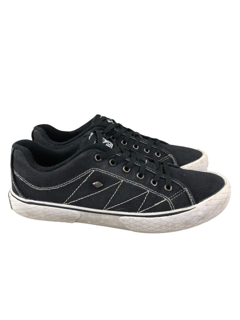 British Knights Men's Size 8.5 Vulture 2 Black White Lace-Up Casual Sneakers